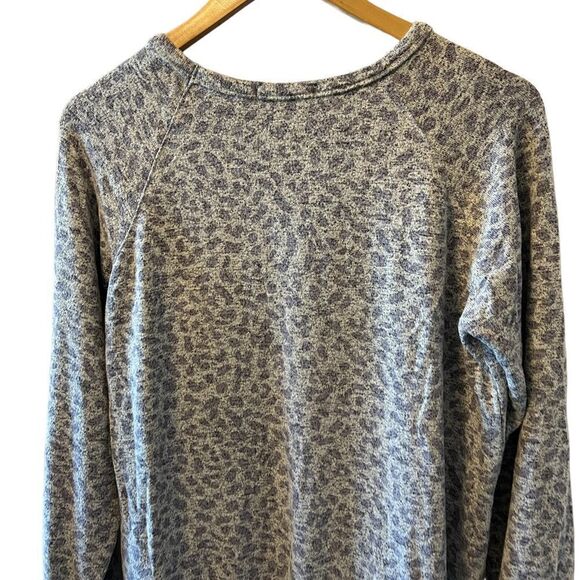 BUFFALO Grey & Purple Leopard Print Long Sleeve Crew Neck Casual Knit Top S - Picture 4 of 8